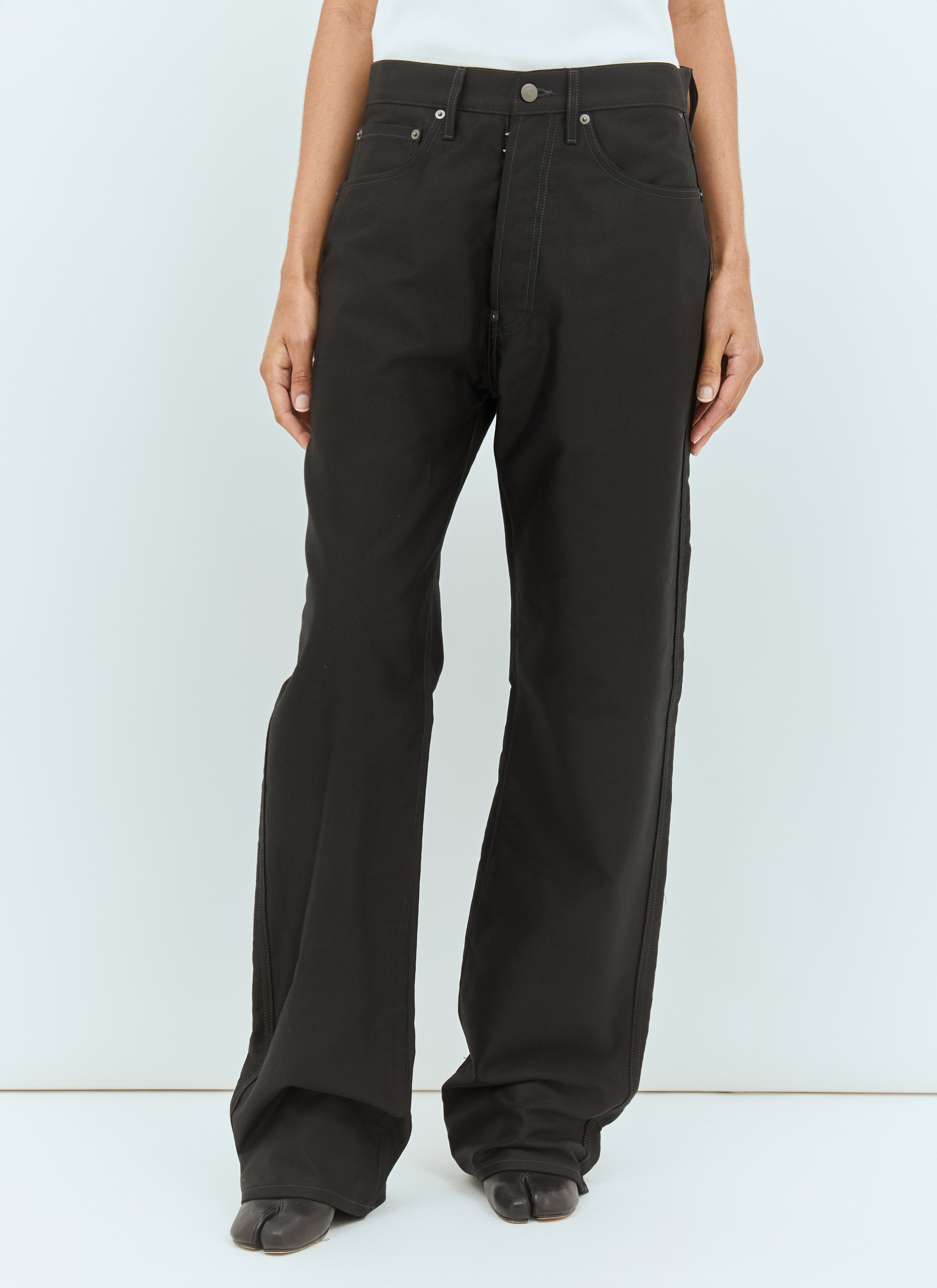 Maison Margiela Women Straight-Leg Coated Jeans - 1