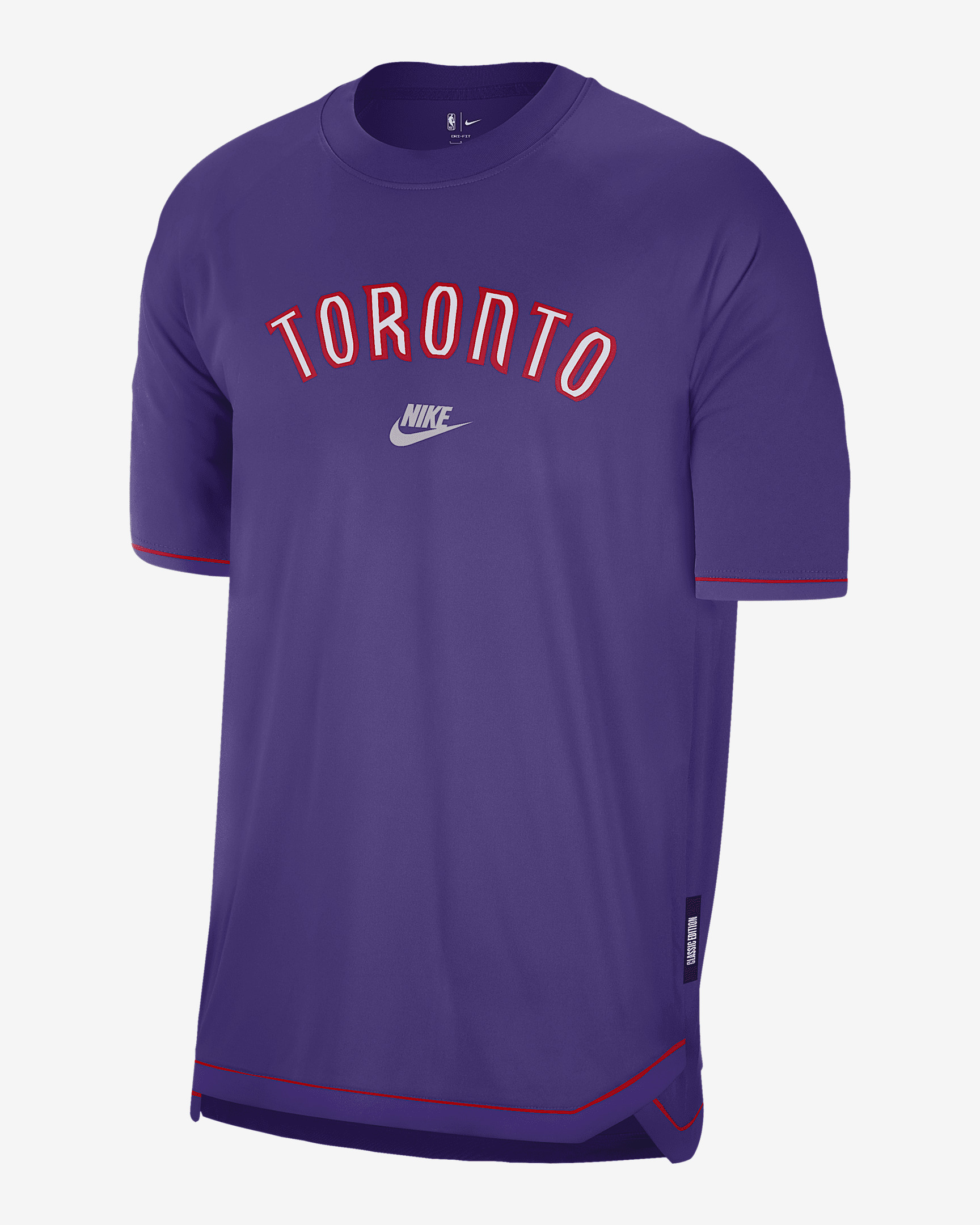 Toronto Raptors Hardwood Classics Men's Nike Dri-FIT NBA Short-Sleeve Pregame Top - 1