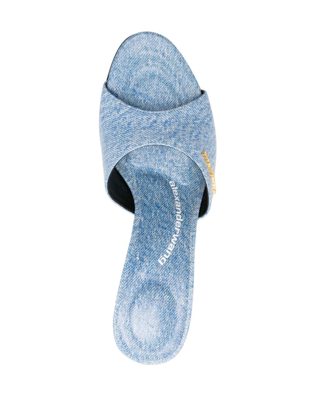 Lucienne 115mm denim mules - 4