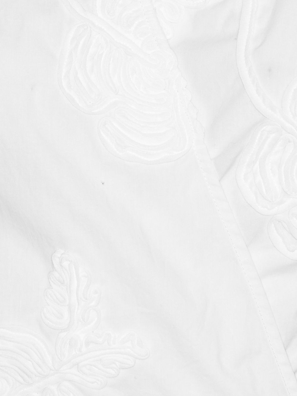 rose-embroidery wrap shirt - 5