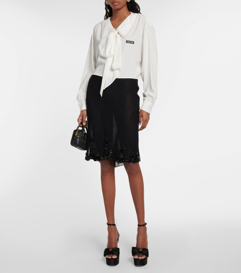 Miu Miu Sablé embroidered collar blouse outlook