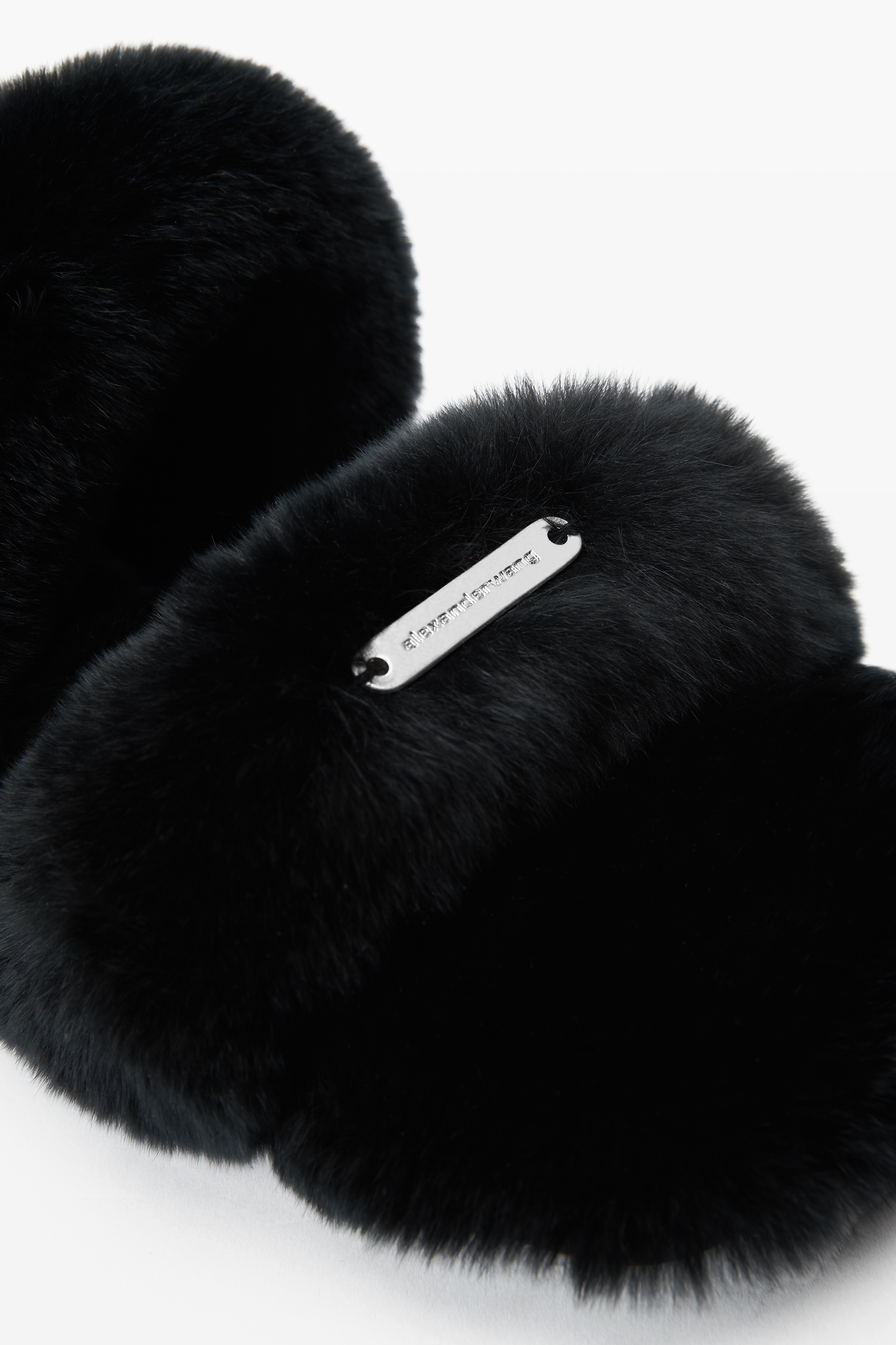jay flatform sandal in rabbit fur - 2