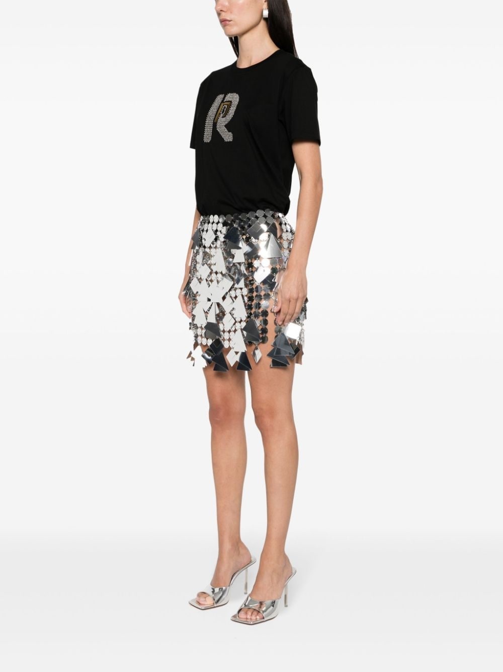 bead-embellished cotton T-shirt - 2