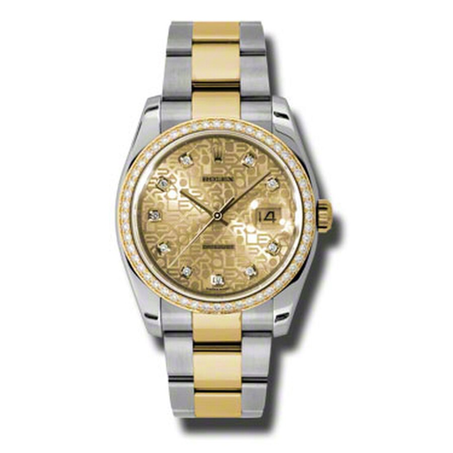 Rolex Oyster Perpetual Datejust 36 Champagne Dial Stainless Steel and 18K Yellow Gold Bracelet Autom - 1