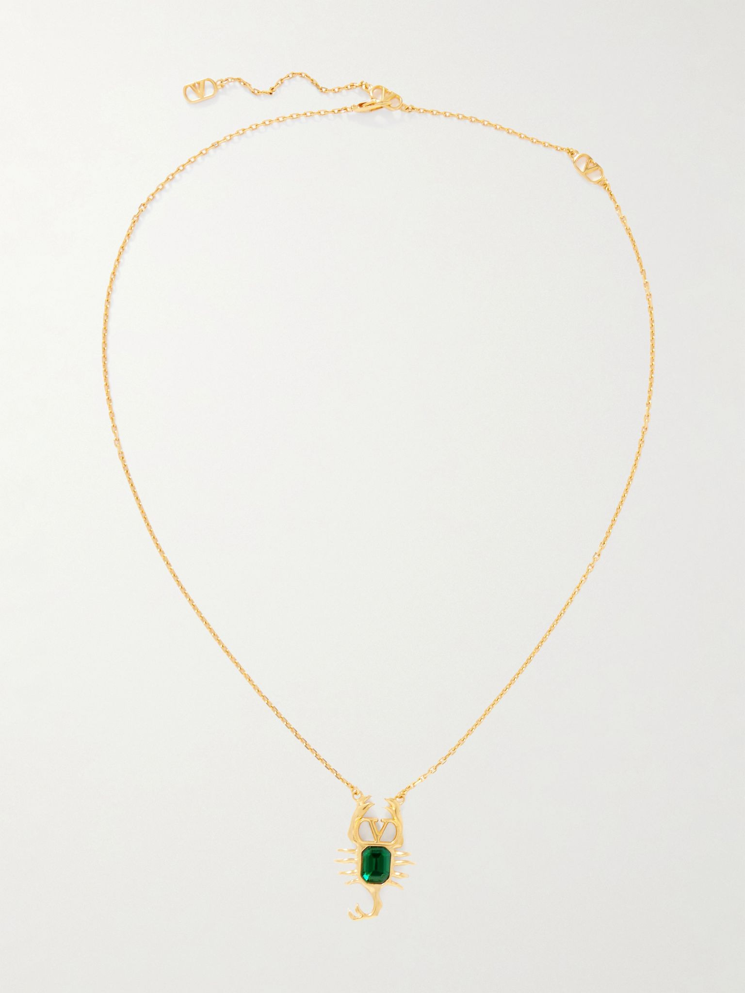 Scorpion gold-tone crystal necklace Gold - 4