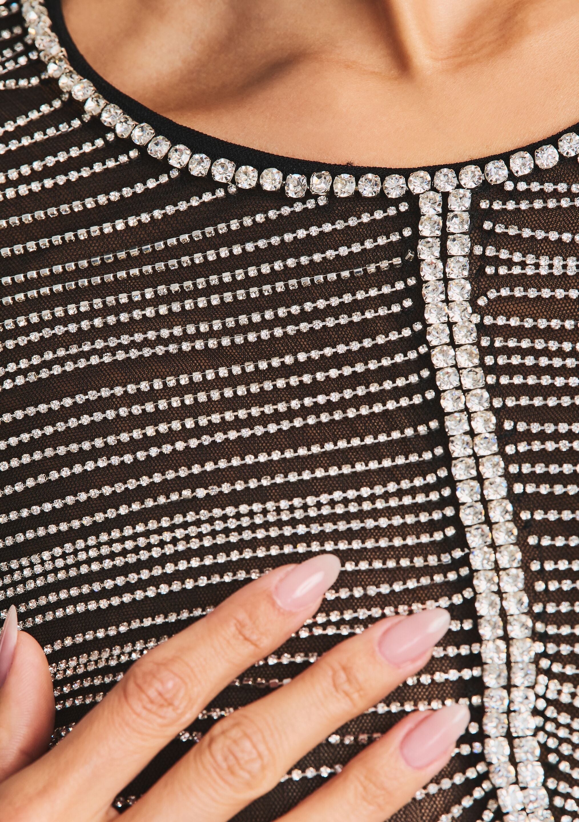 JACQUELINE CRYSTAL EMBELLISHED DRESS - 2