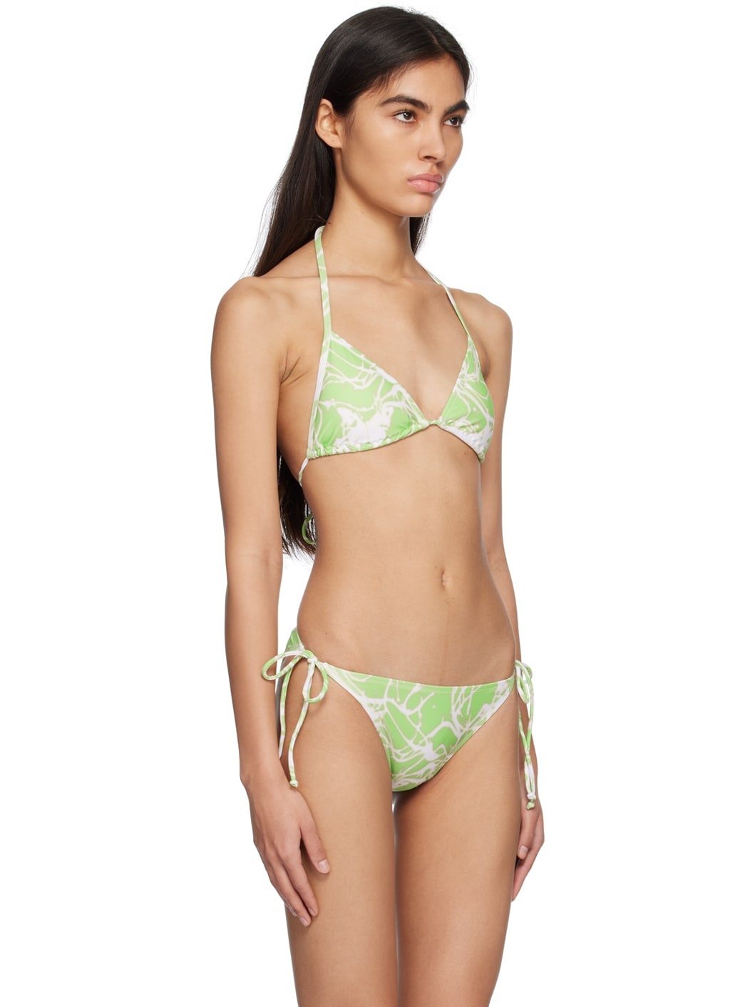 Green Graphic Bikini Top - 2