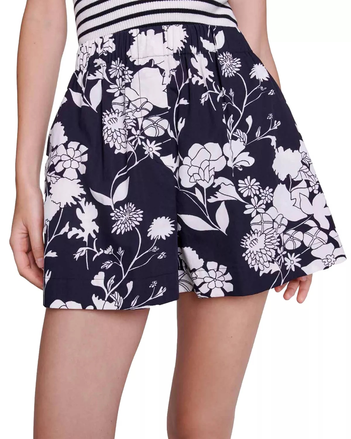 Floral Cotton Poplin Shorts - 3