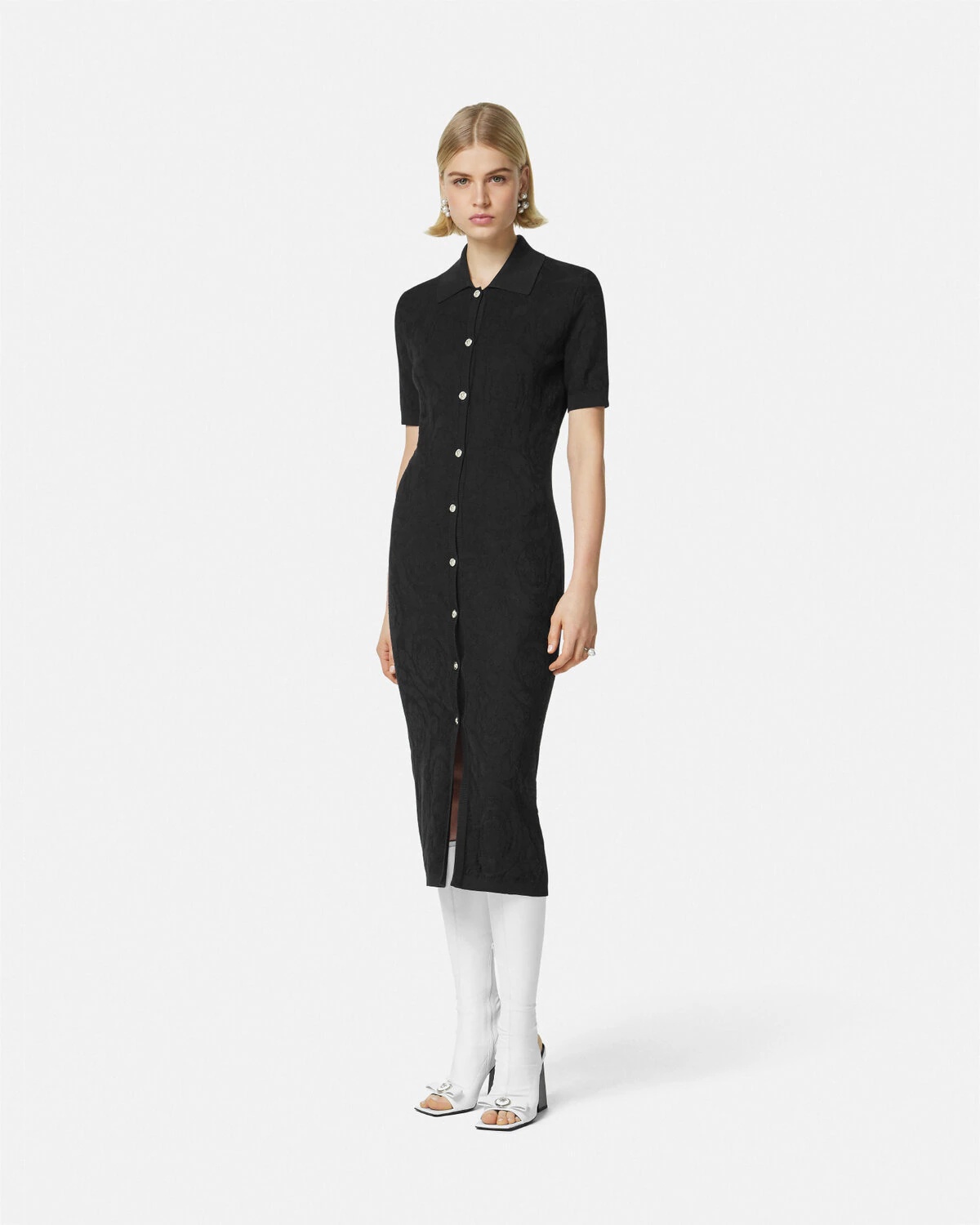 Barocco Knit Midi Dress - 4