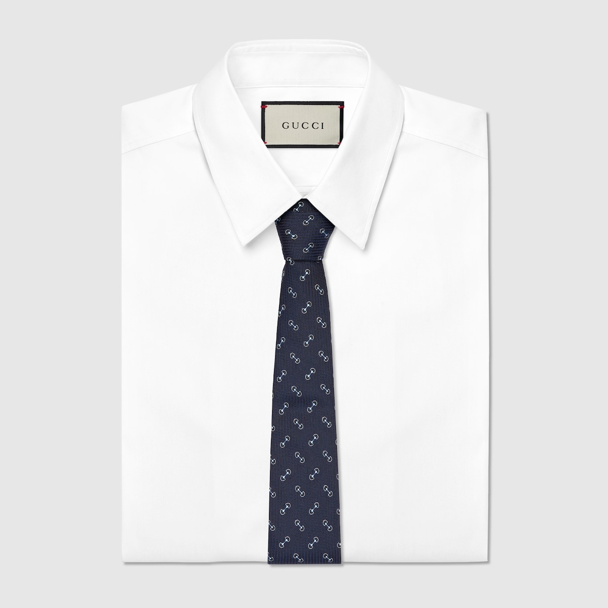 Horsebit silk jacquard tie - 2