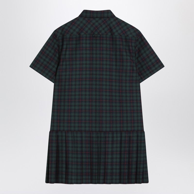 Miu Miu Blue And Green Tartan Mini Dress Women - 2