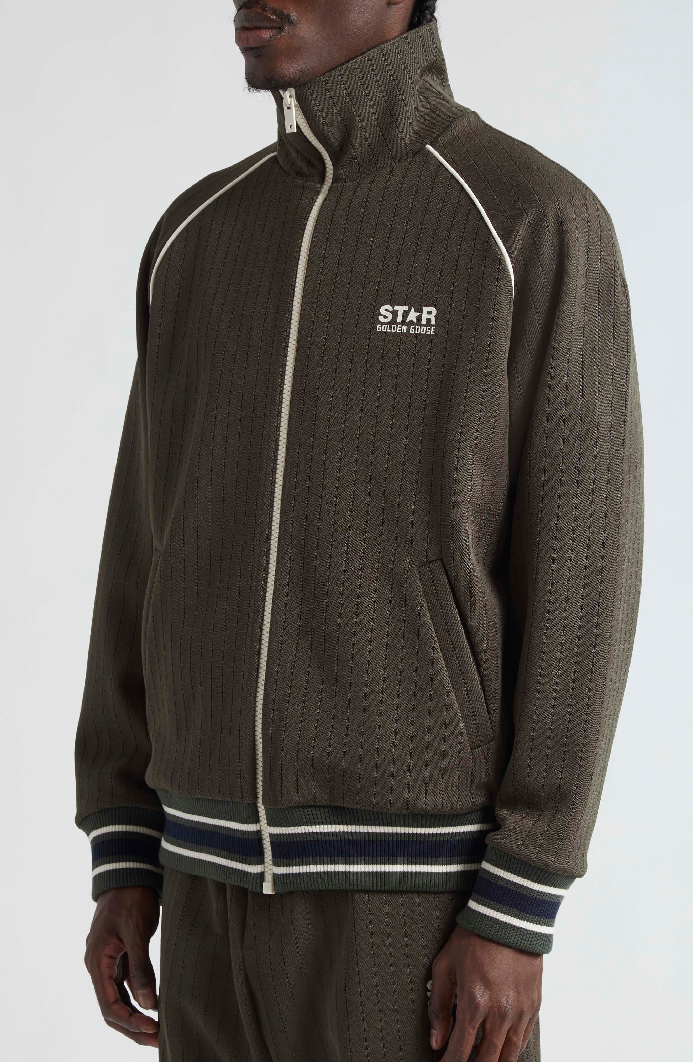 Golden Goose Star Track Jacket in Military Green/Papyrus at Nordstrom - 5
