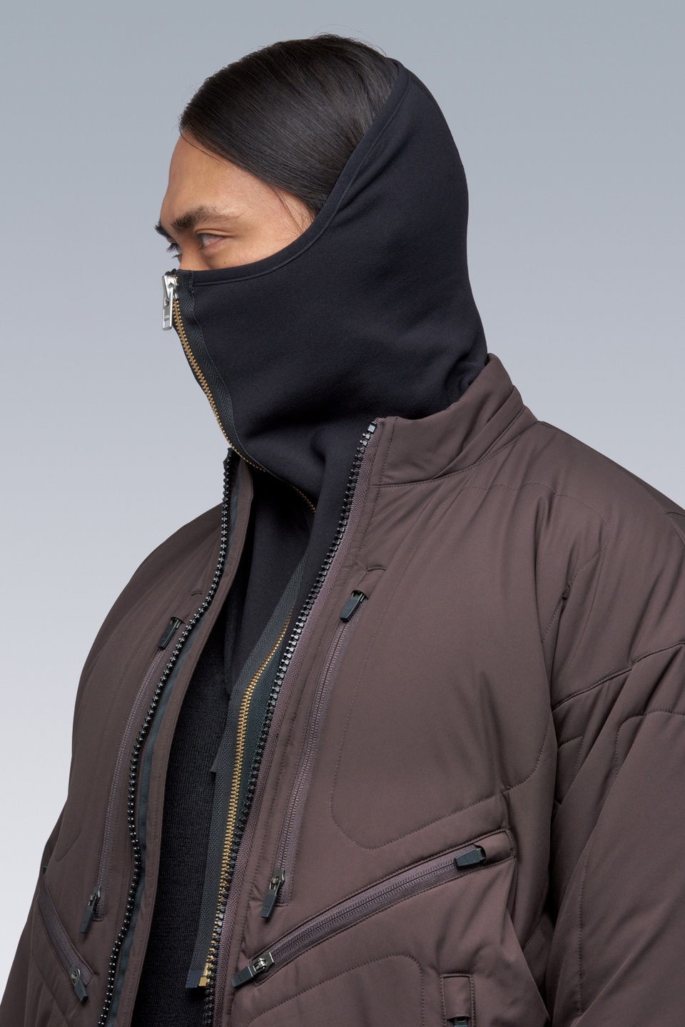 NG4-PS Modular Zippered Powerstretch® Neck Gaiter Black/Gold - 3