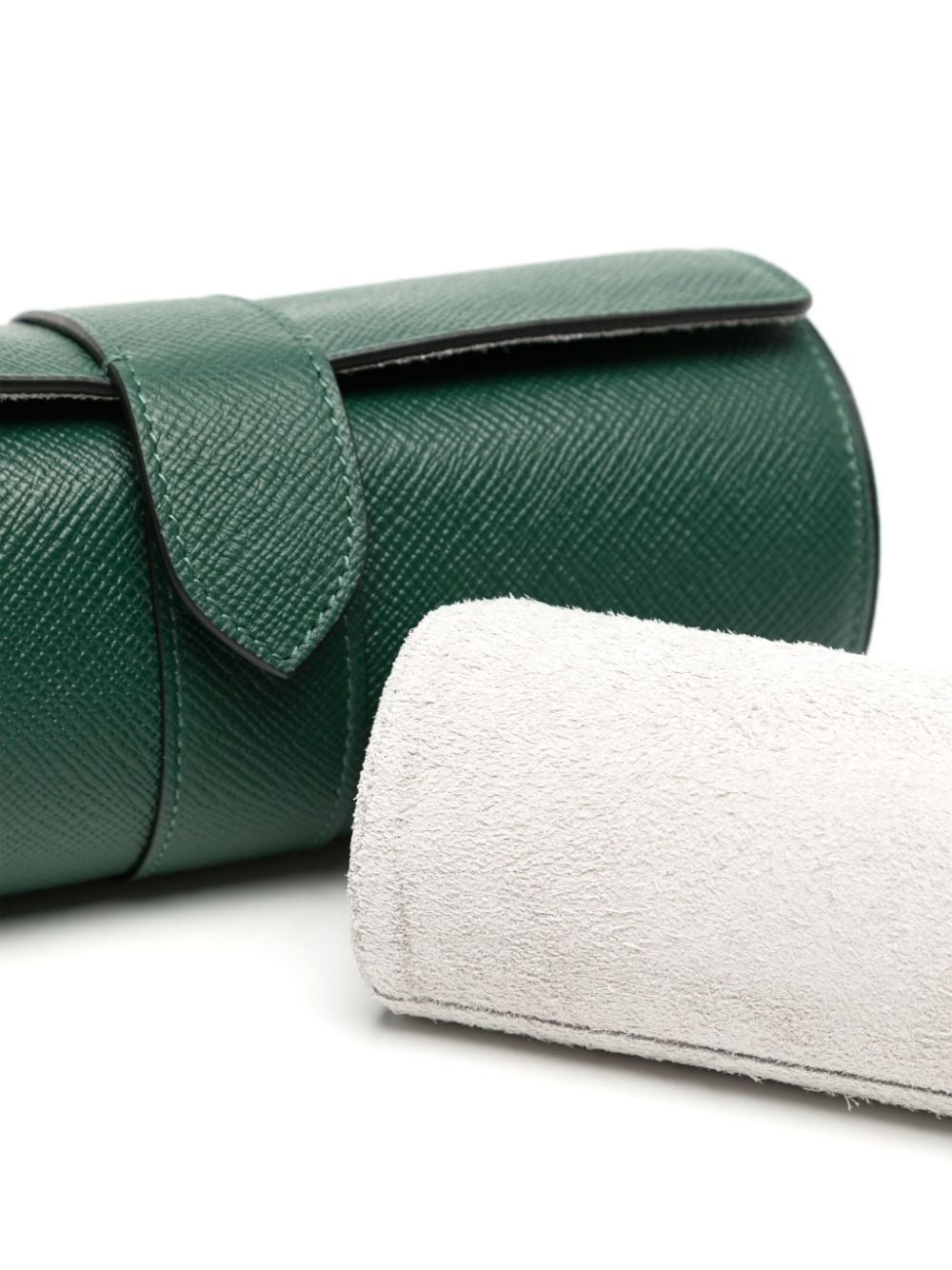 Panama leather 3-watch roll - 3