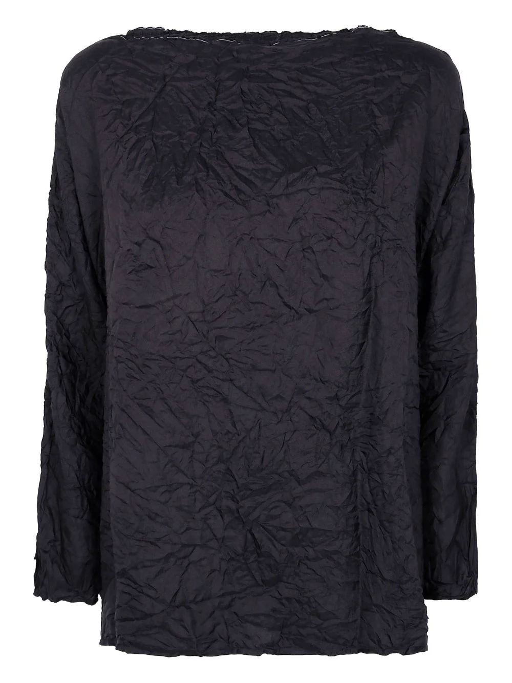 boat-neck long-sleeve blouse - 1