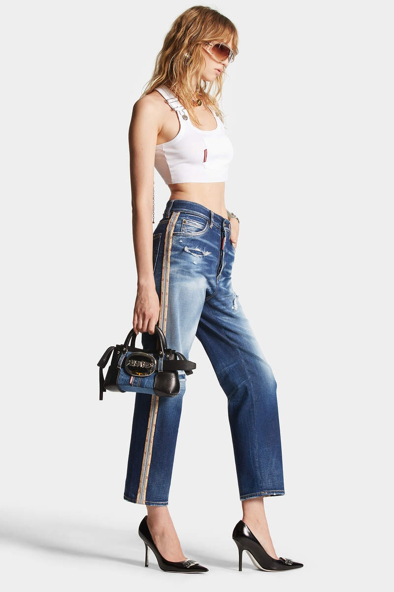 MEDIUM RIPPED KNEE WASH BOSTON JEANS 3