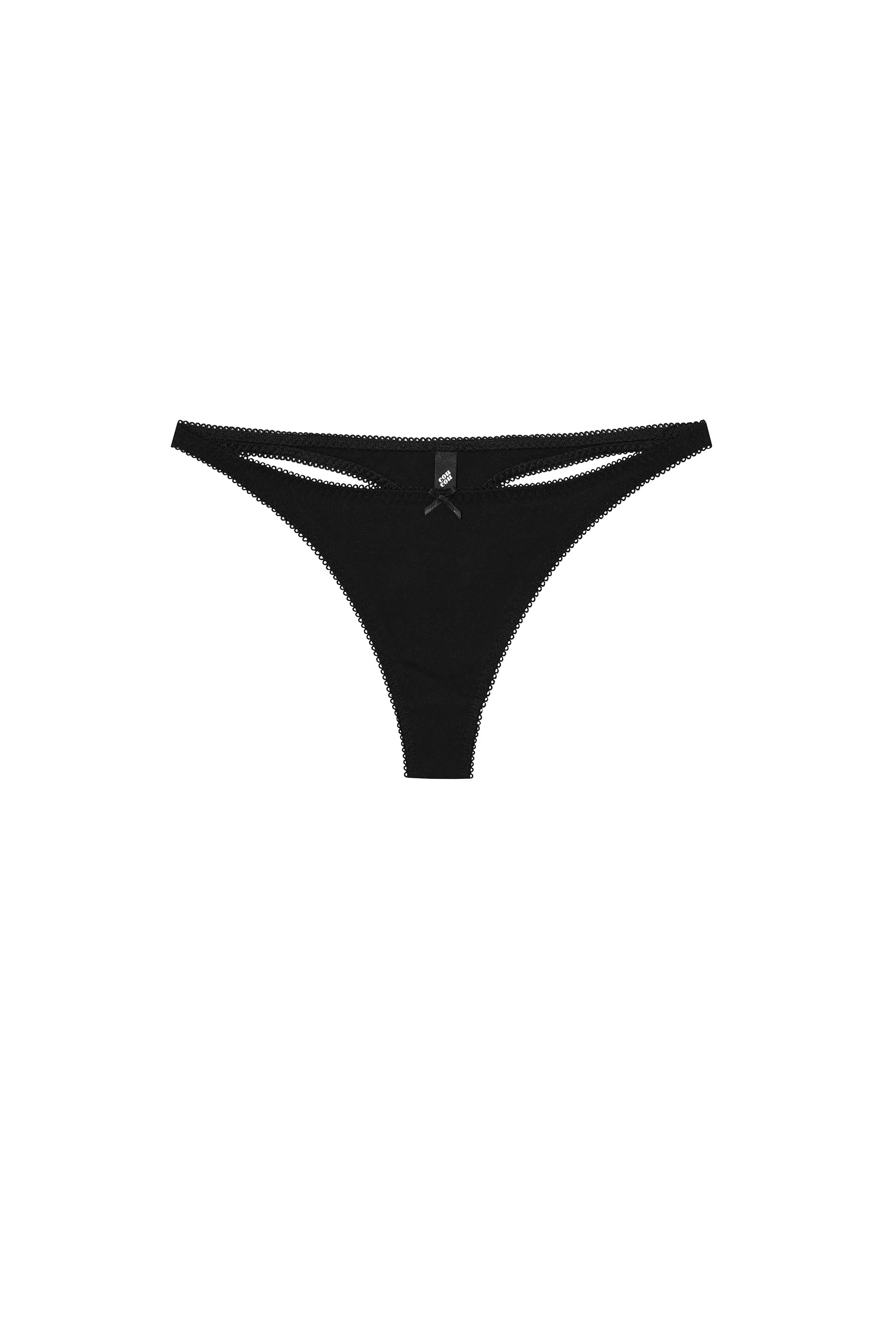The Thong: Cotton Jersey Black - 1
