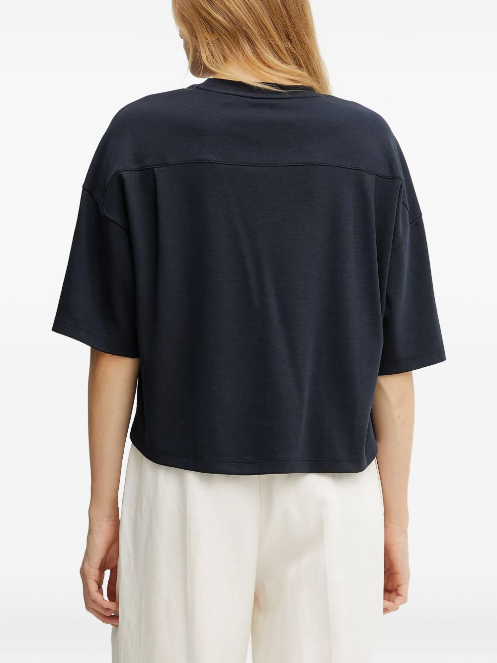 floral-embroidered T-shirt - 3