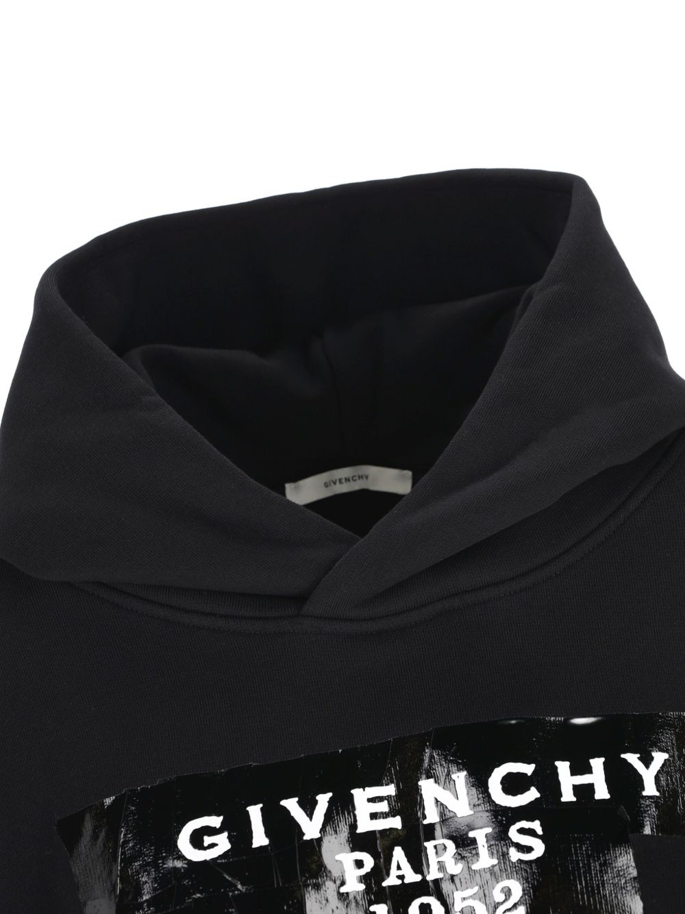 logo-print cotton hoodie - 4
