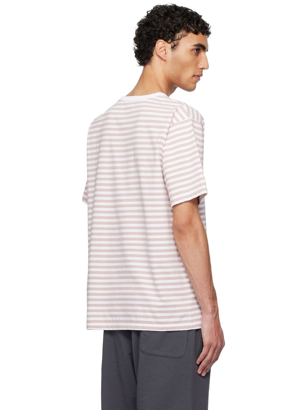 Pink & White COOLMAX Stripe Jersey T-shirt - 3