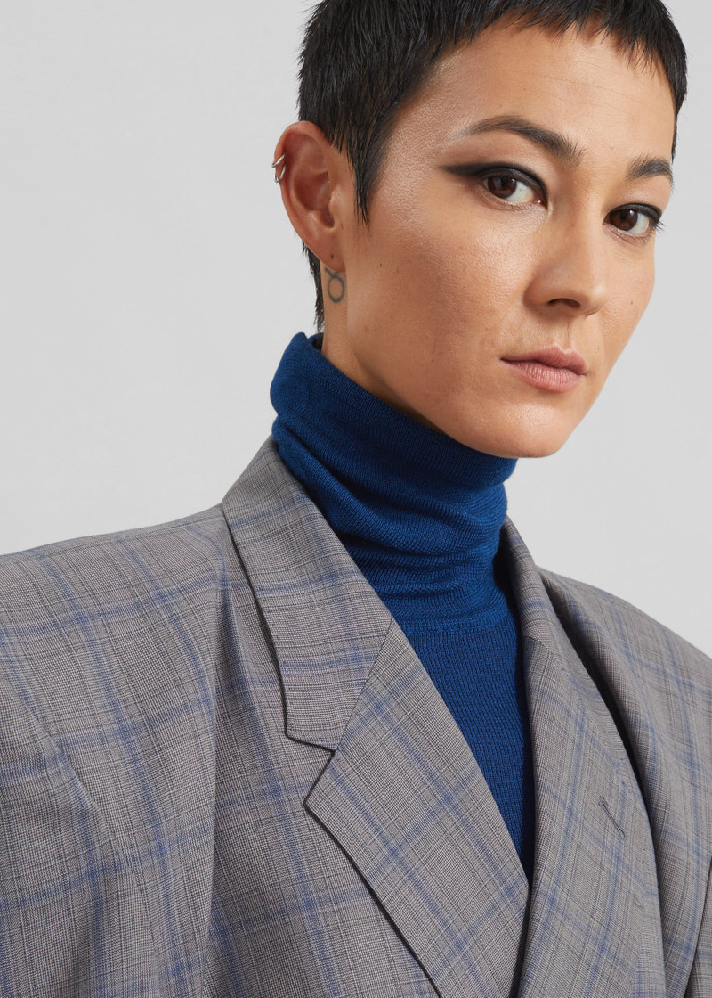 Marnay Padded Blazer - Grey Plaid 6