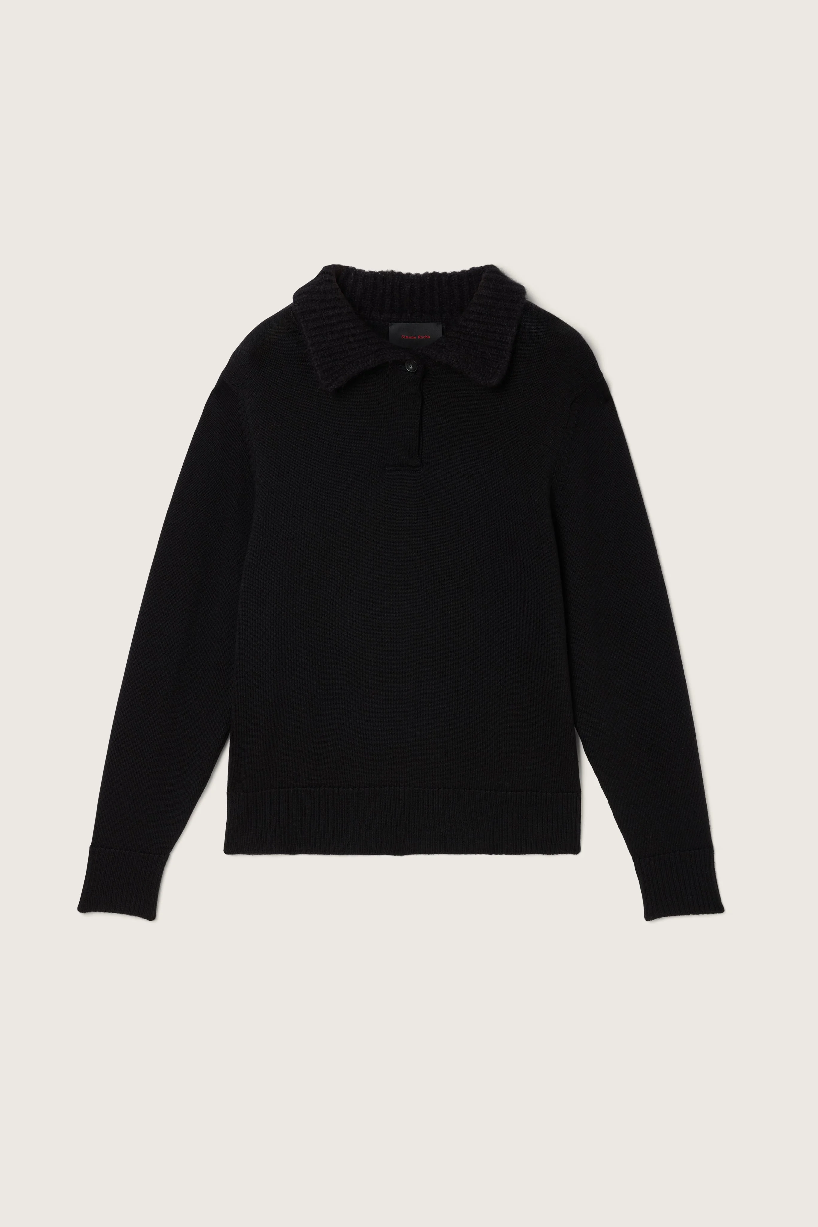 Fuzzy Collar Rugby Jumper - 1