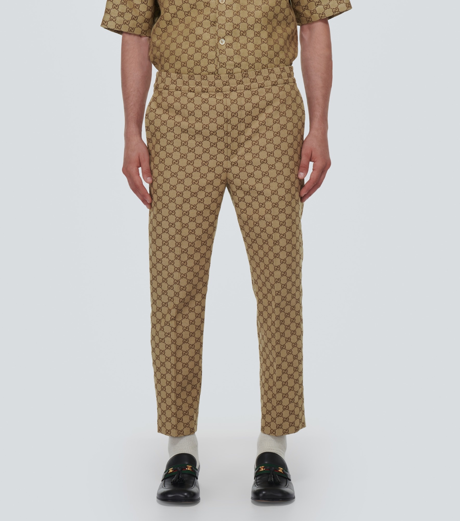 GG Supreme cotton-blend pants - 3