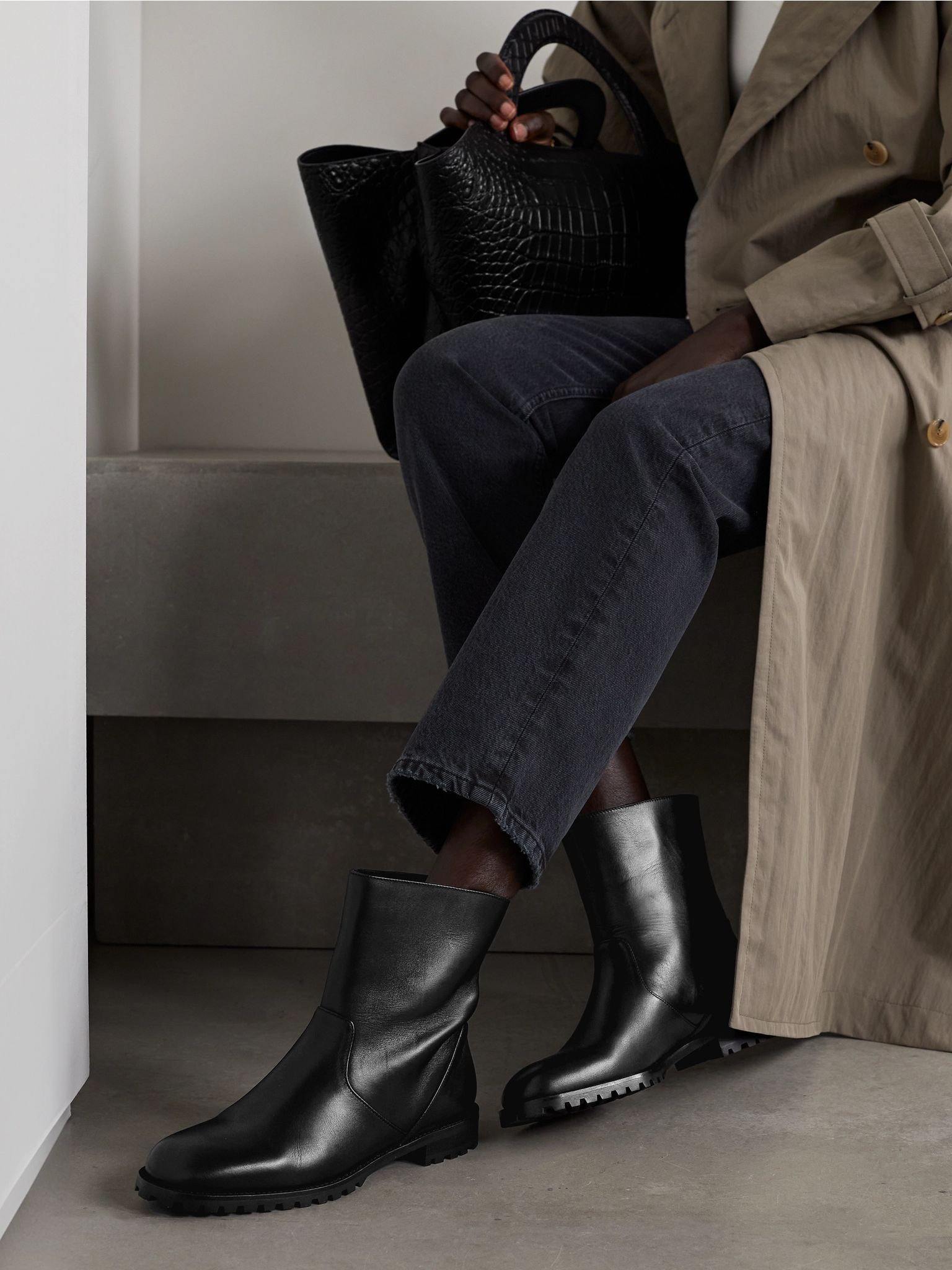 Motosa leather ankle boots Black - 2