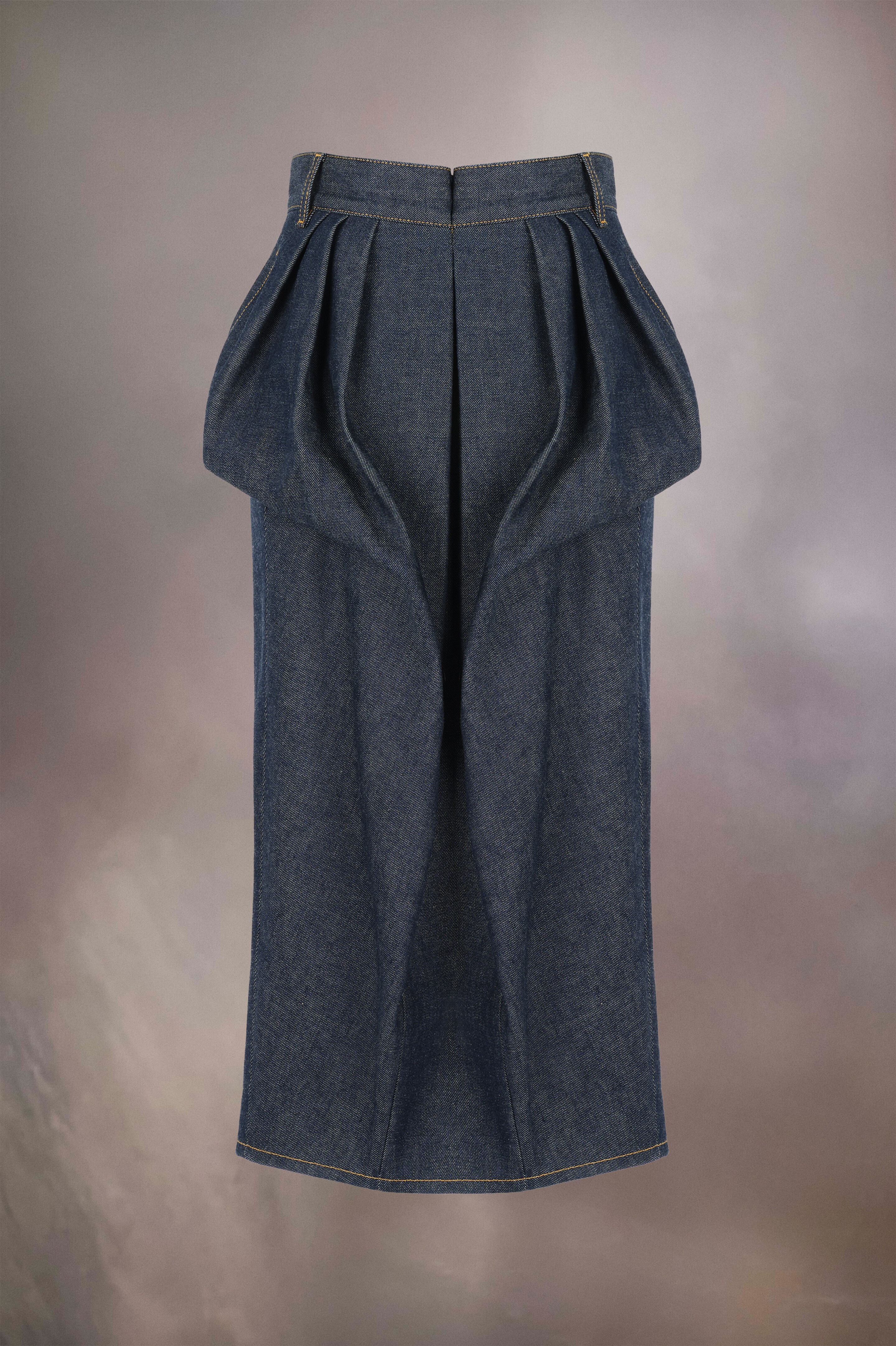 Denim pleated skirt - 1