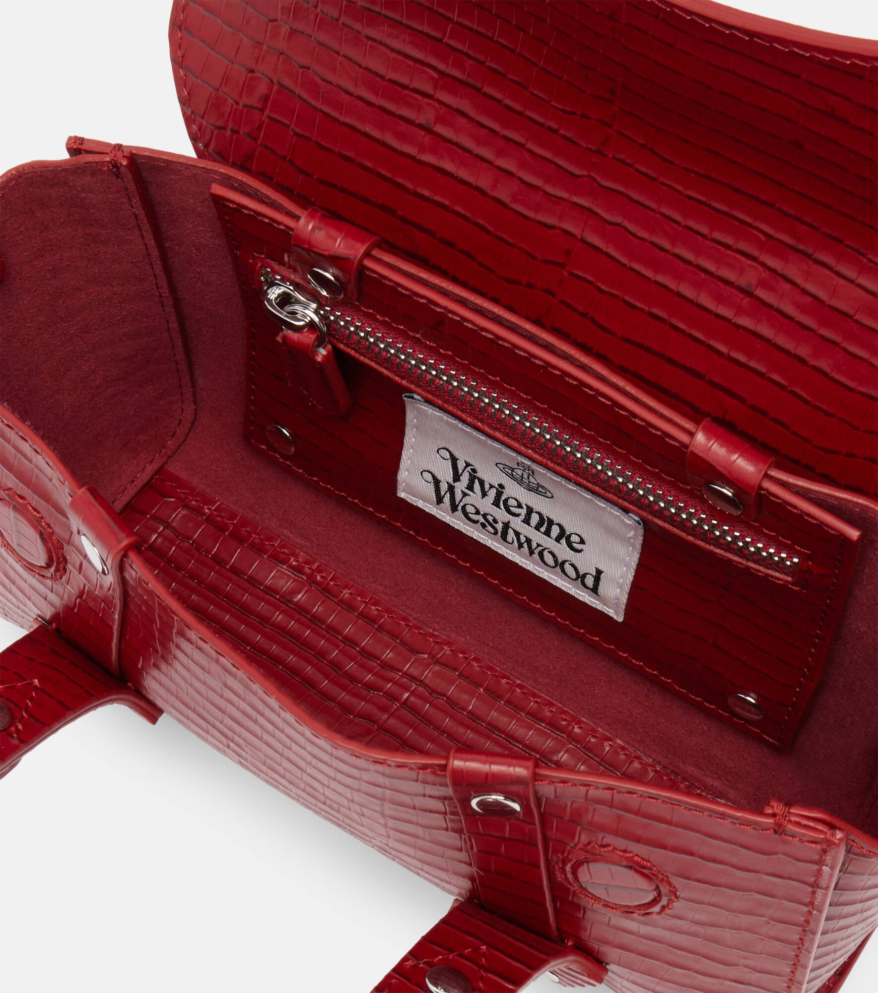 Bettina Mini croc-effect leather tote bag - 3