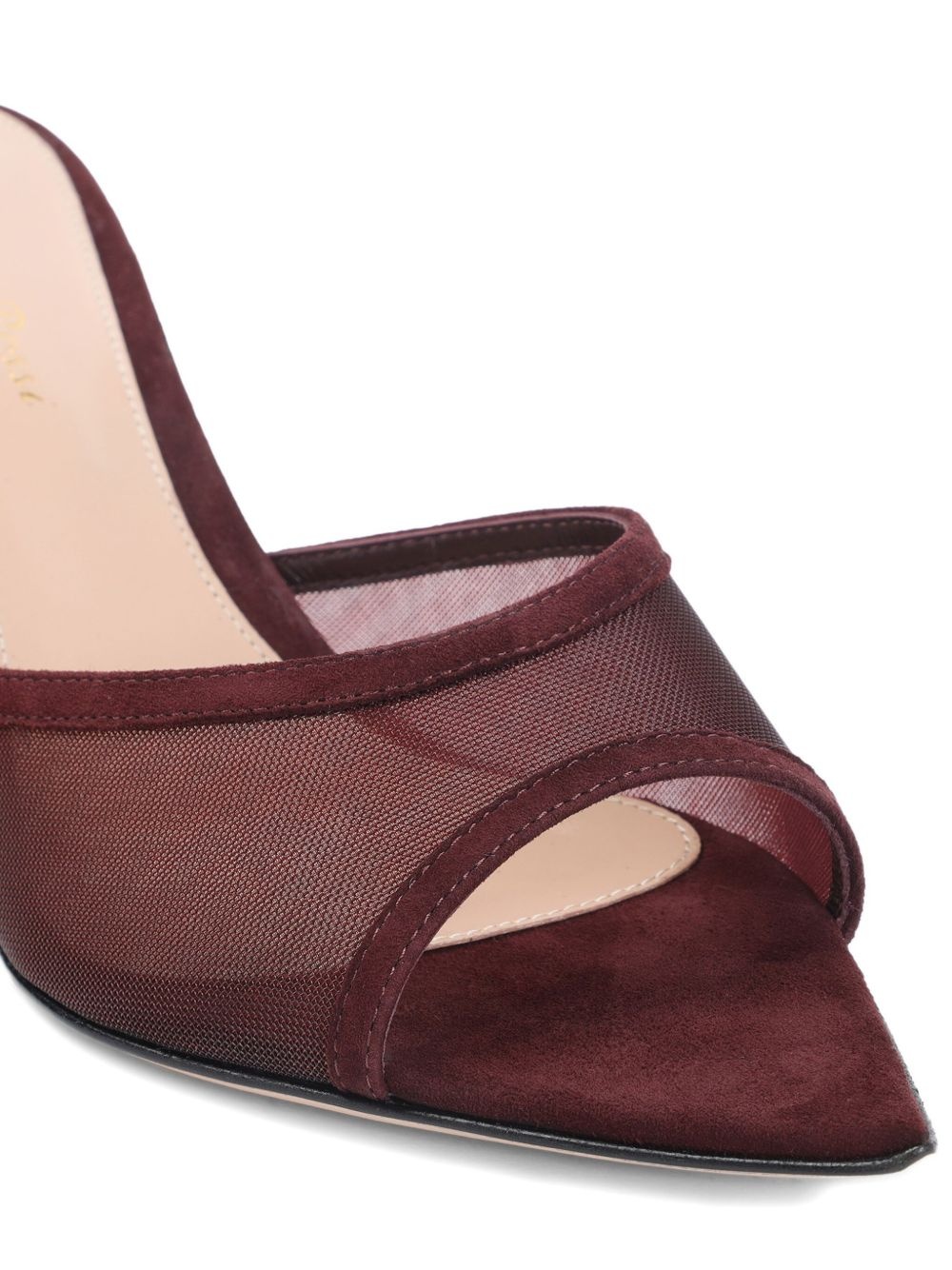 70mm leather heeled mules - 4