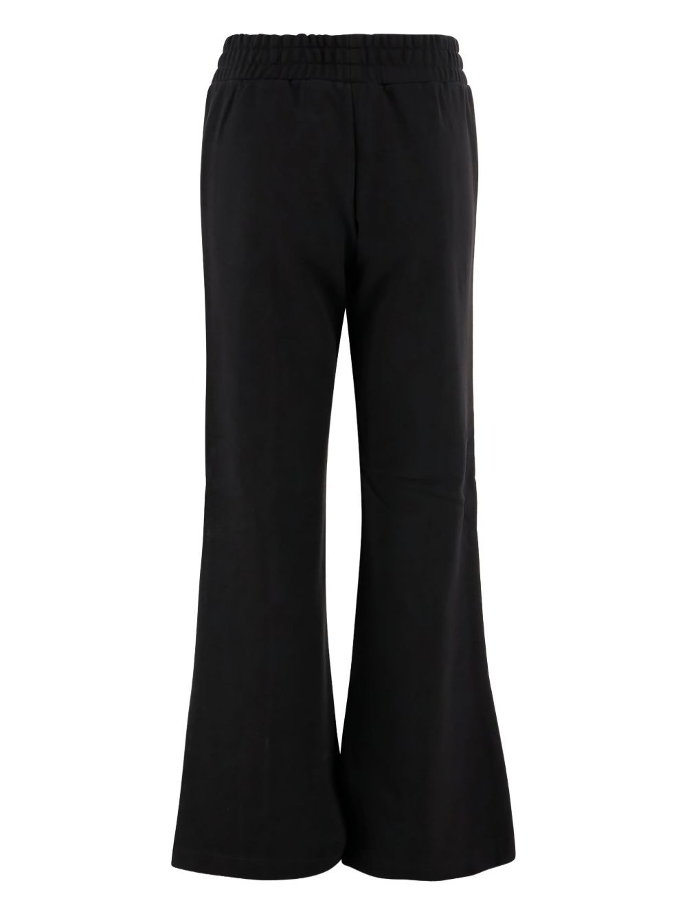 logo-embroidered flared trousers - 2
