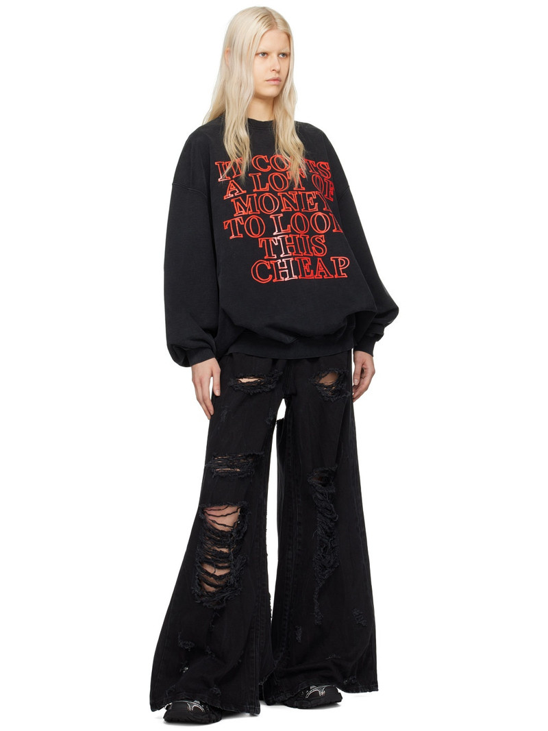 VETEMENTS Black Very Expensive Sweatshirt outlook