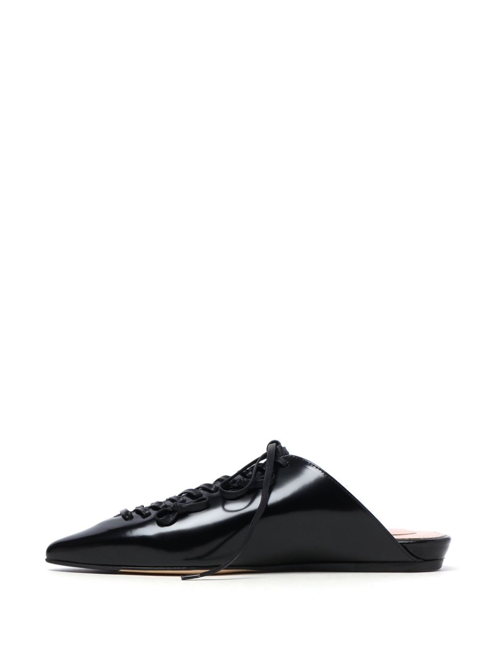 lace-up mules - 5