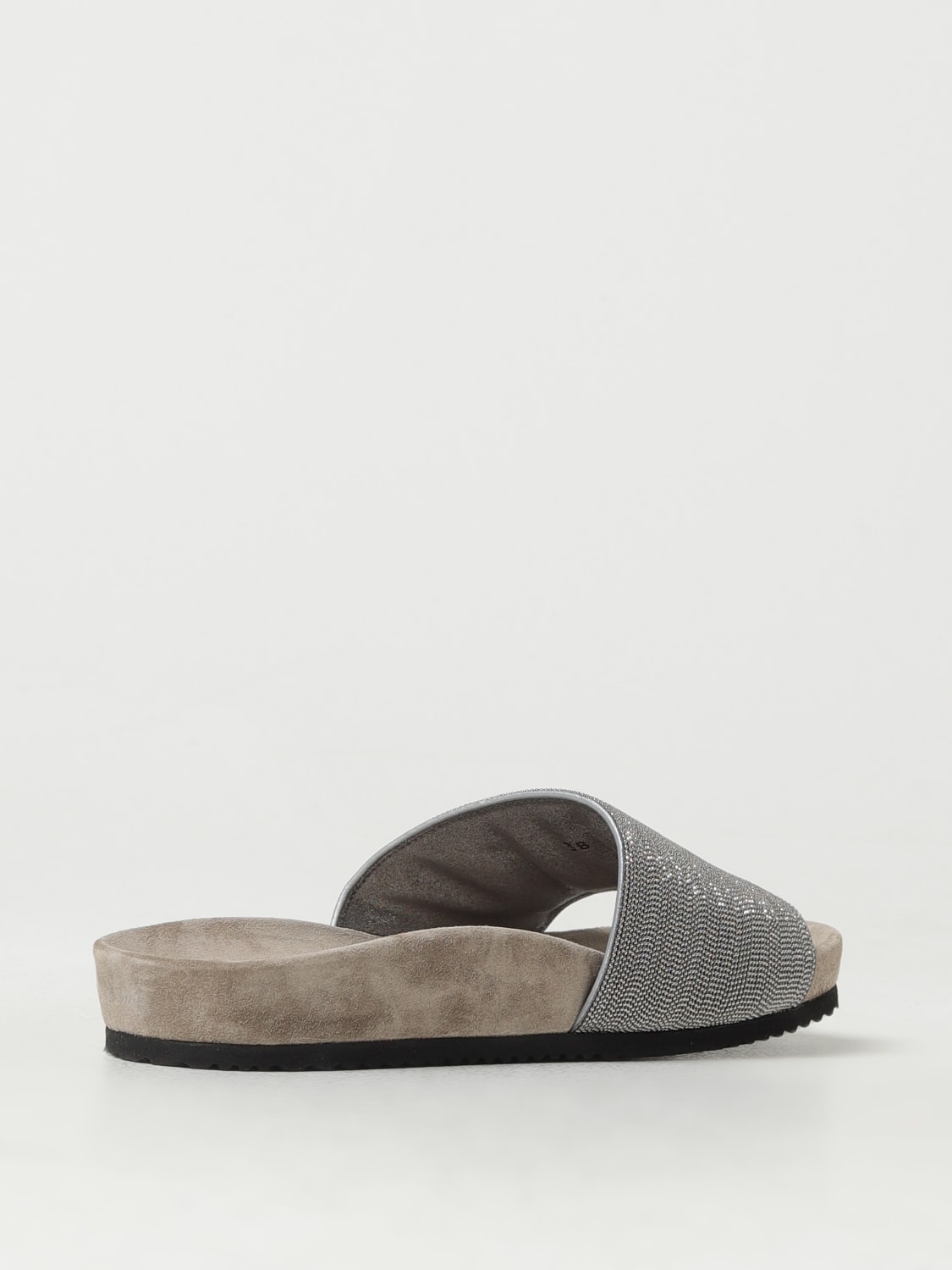 Brunello Cucinelli Precious lamé suede sandals - 3
