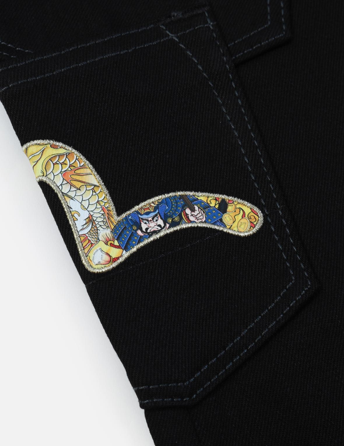 MULTI POCKET BROCADE EMBROIDERED CARROT FIT JEANS #2017 - 8