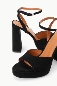 STAUD STAUD SOLANGE PLATFORM BLACK SUEDE | REVERSIBLE