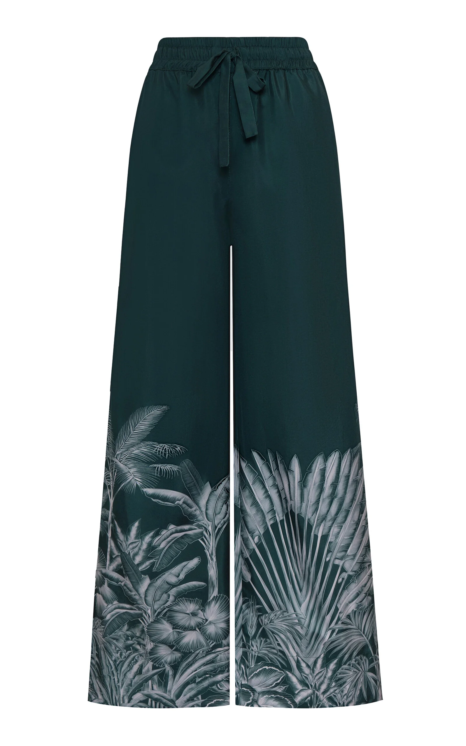 Tamu Mia Printed Crepe De Chine Wide-Leg Pants print - 1