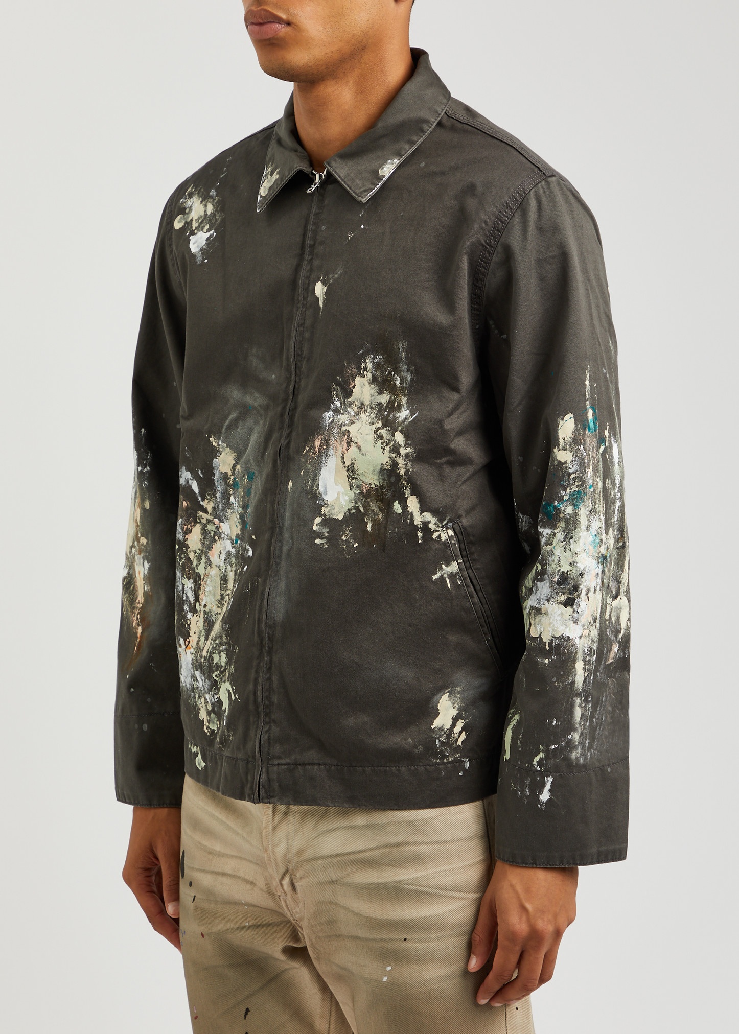 Montecito paint-splattered cotton jacket - 2