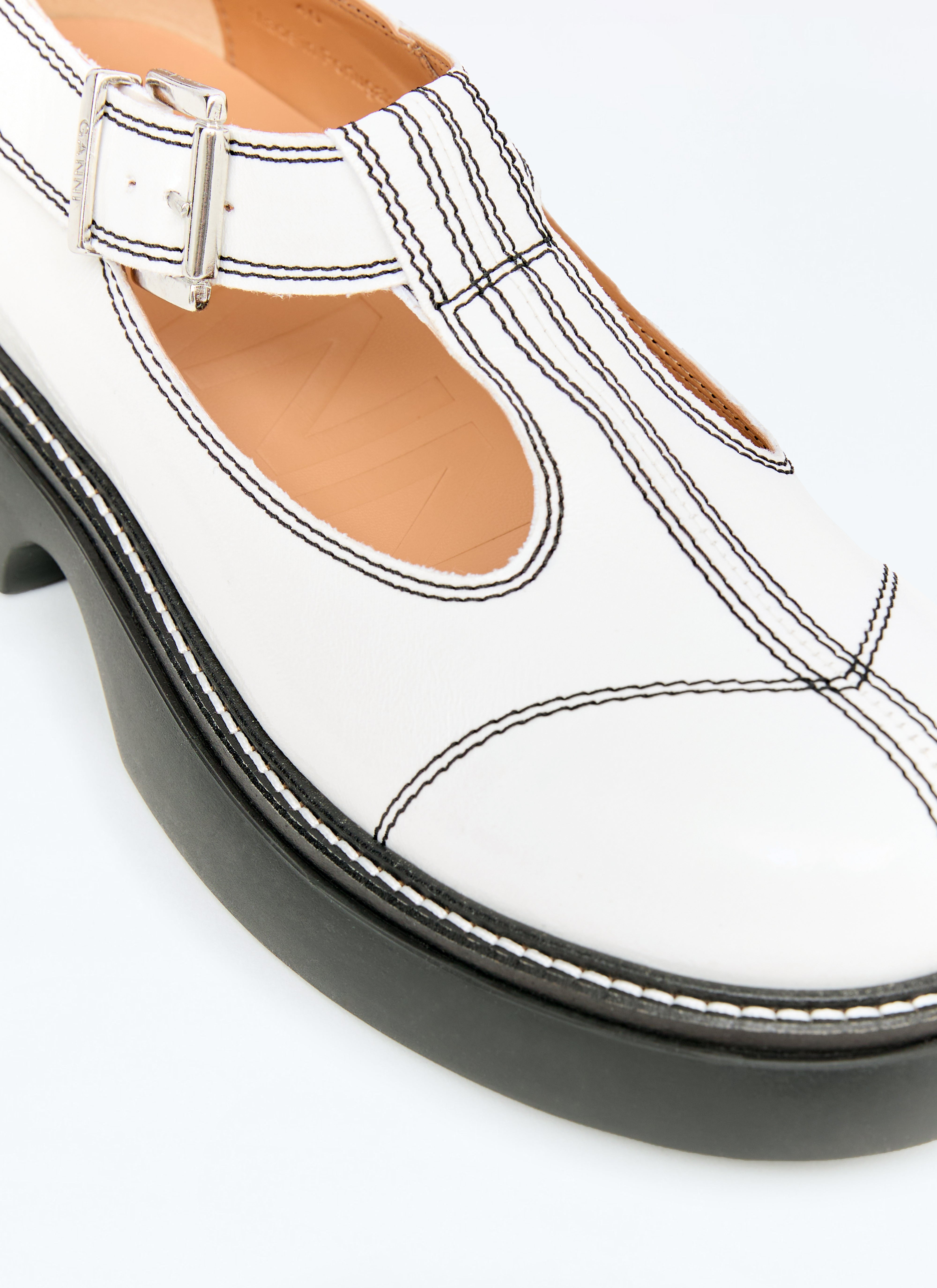 Ganni Women Everyday Buckle Mary Jane Shoes - 2