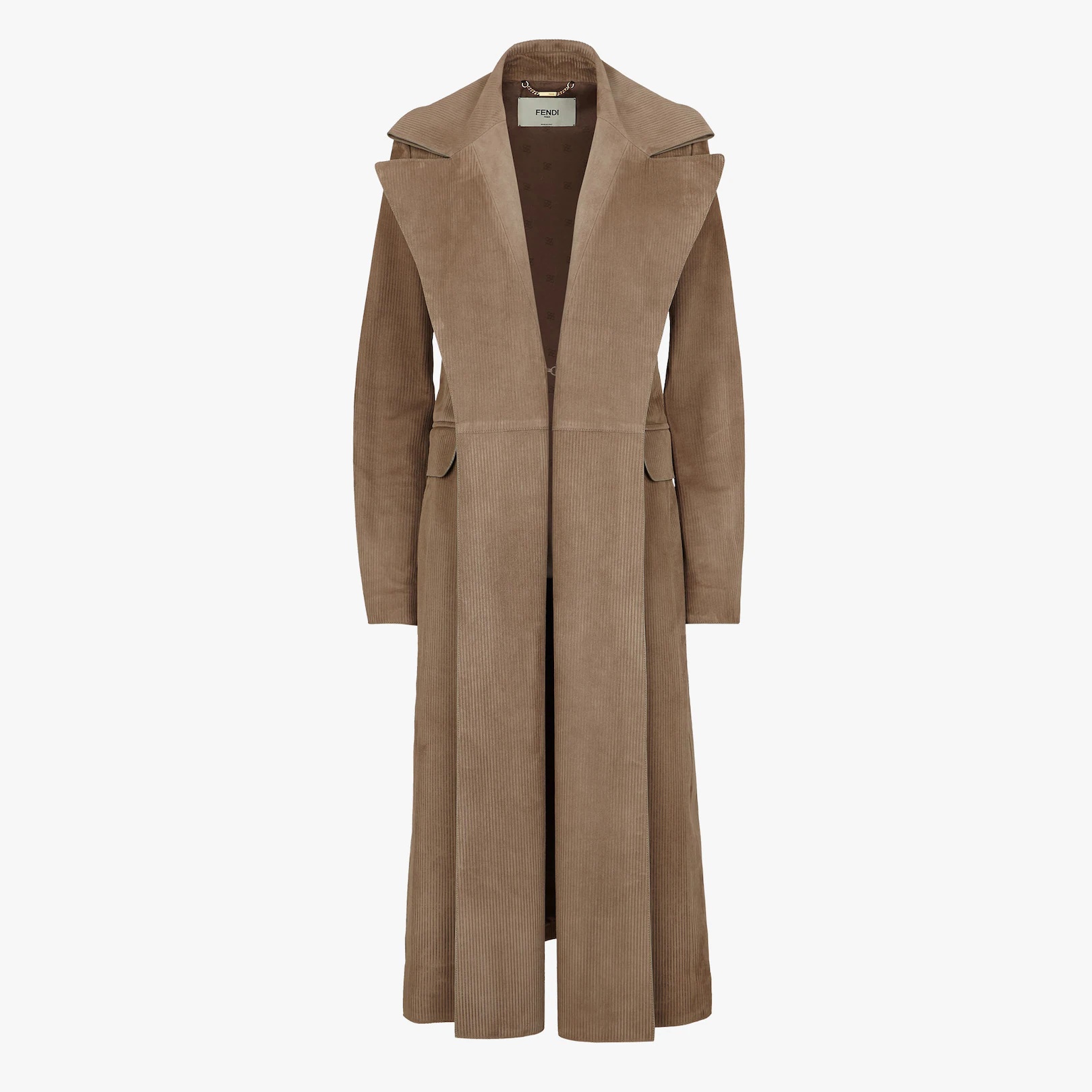 Brown suede overcoat - 1