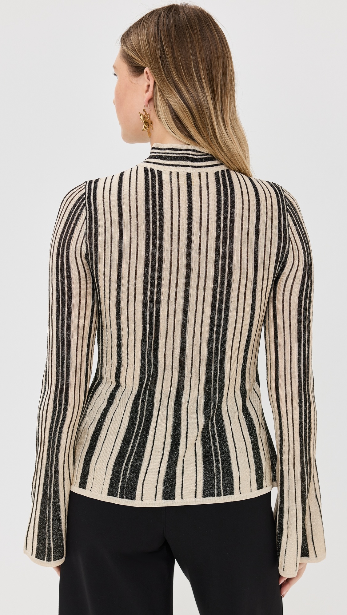 Illustration Mouline Metallic Stripe Top - 2