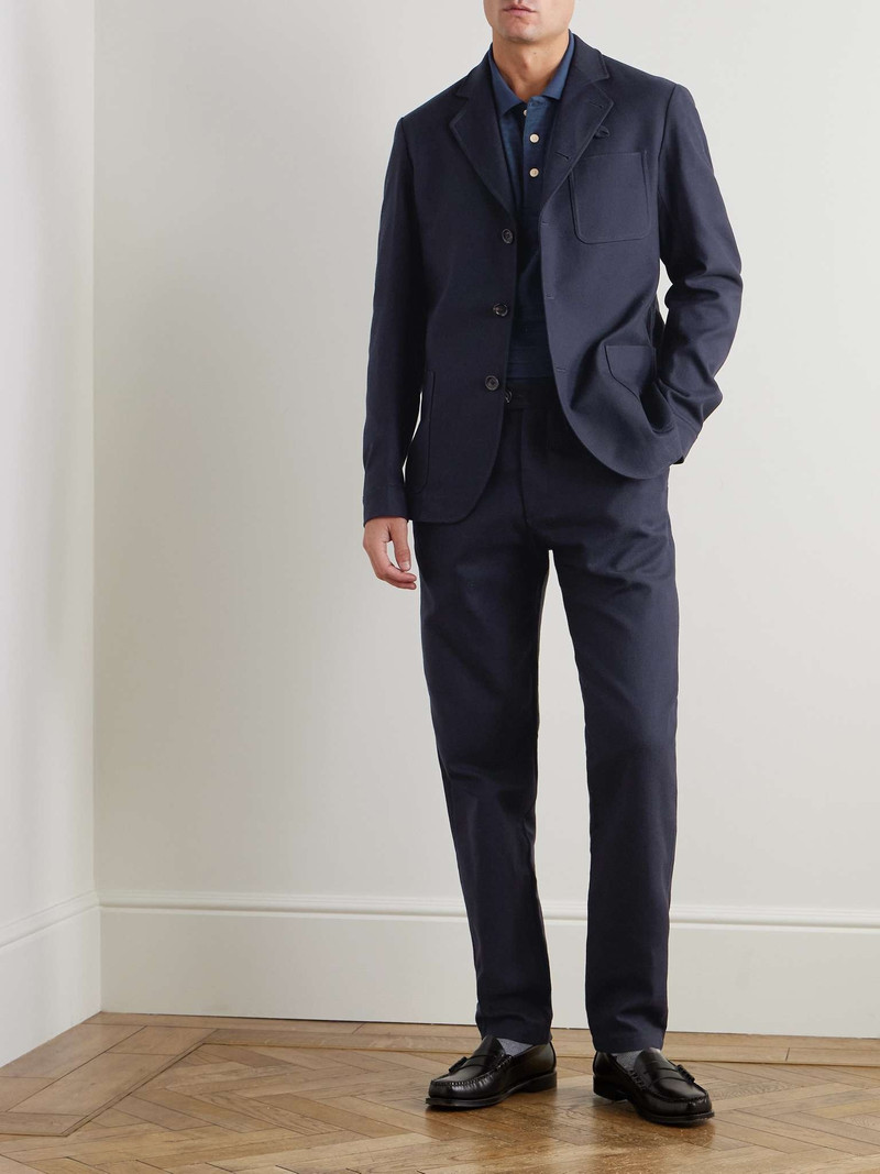 Oliver Spencer Fishtail Straight-Leg Cotton Suit Trousers outlook