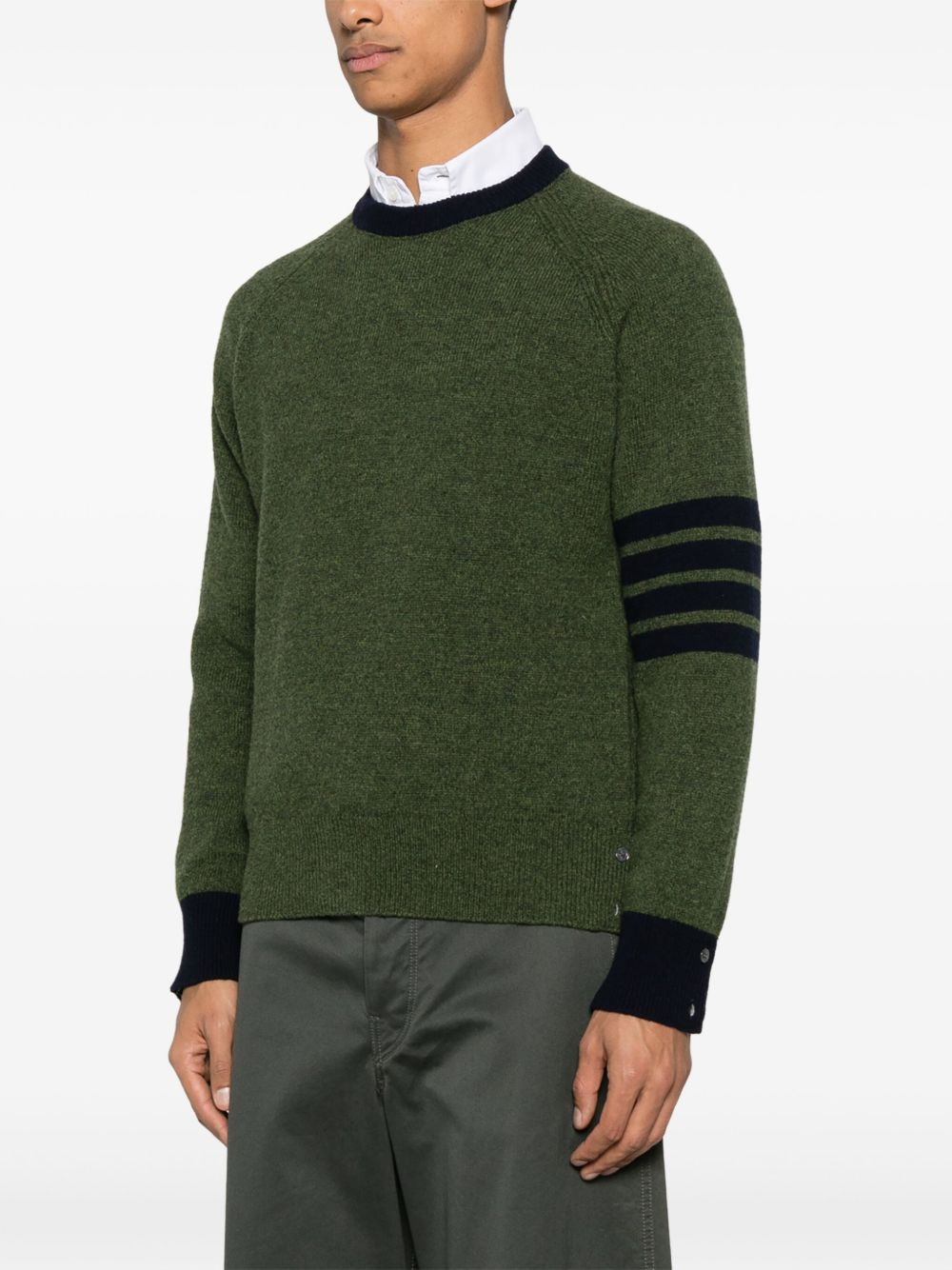4 Bar Stripe shetland wool sweater - 3