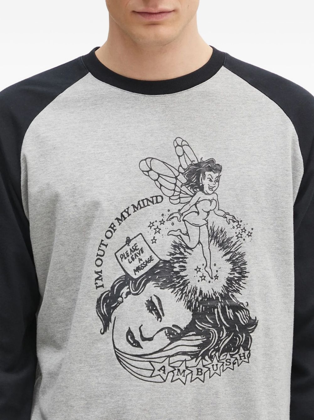 graphic-print raglan-sleeve T-shirt - 5