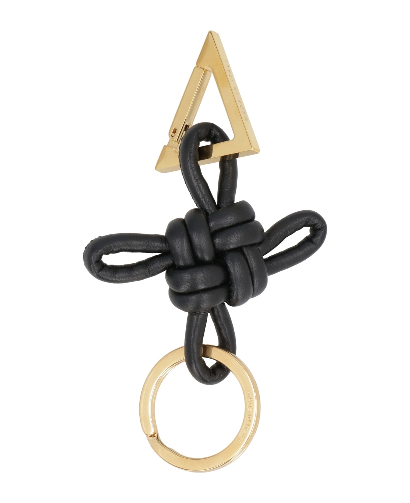 Triangle Leather Keyring - 2