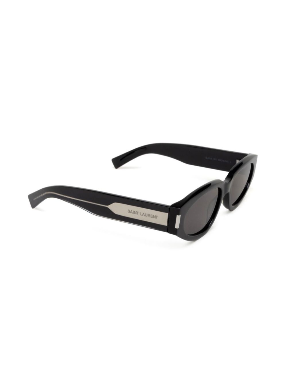 polished oval-frame sunglasses - 2