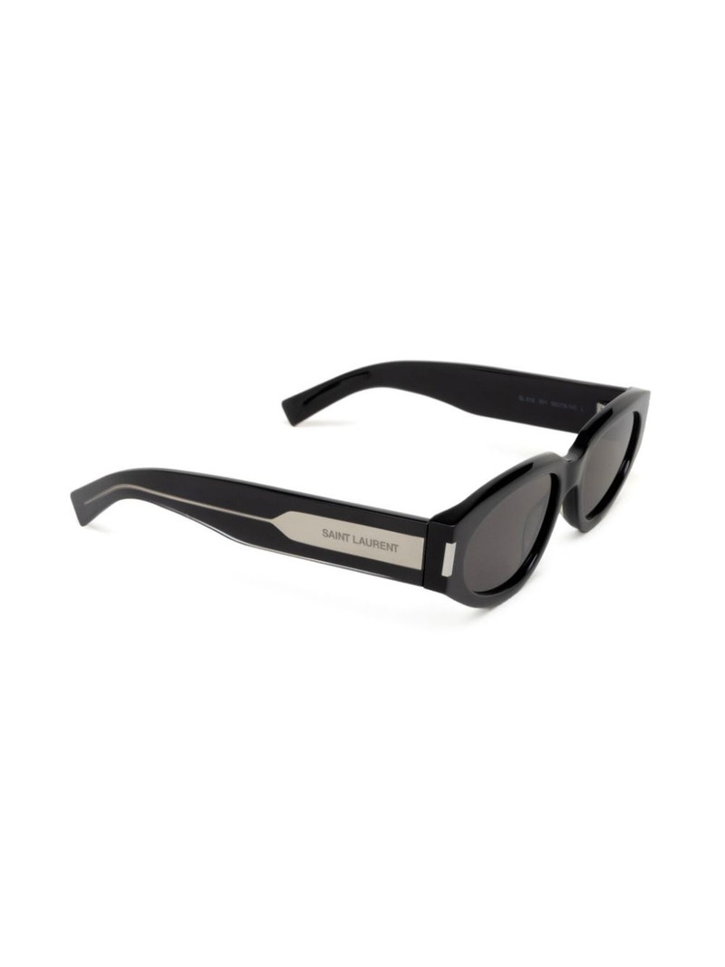 SAINT LAURENT polished oval-frame sunglasses outlook