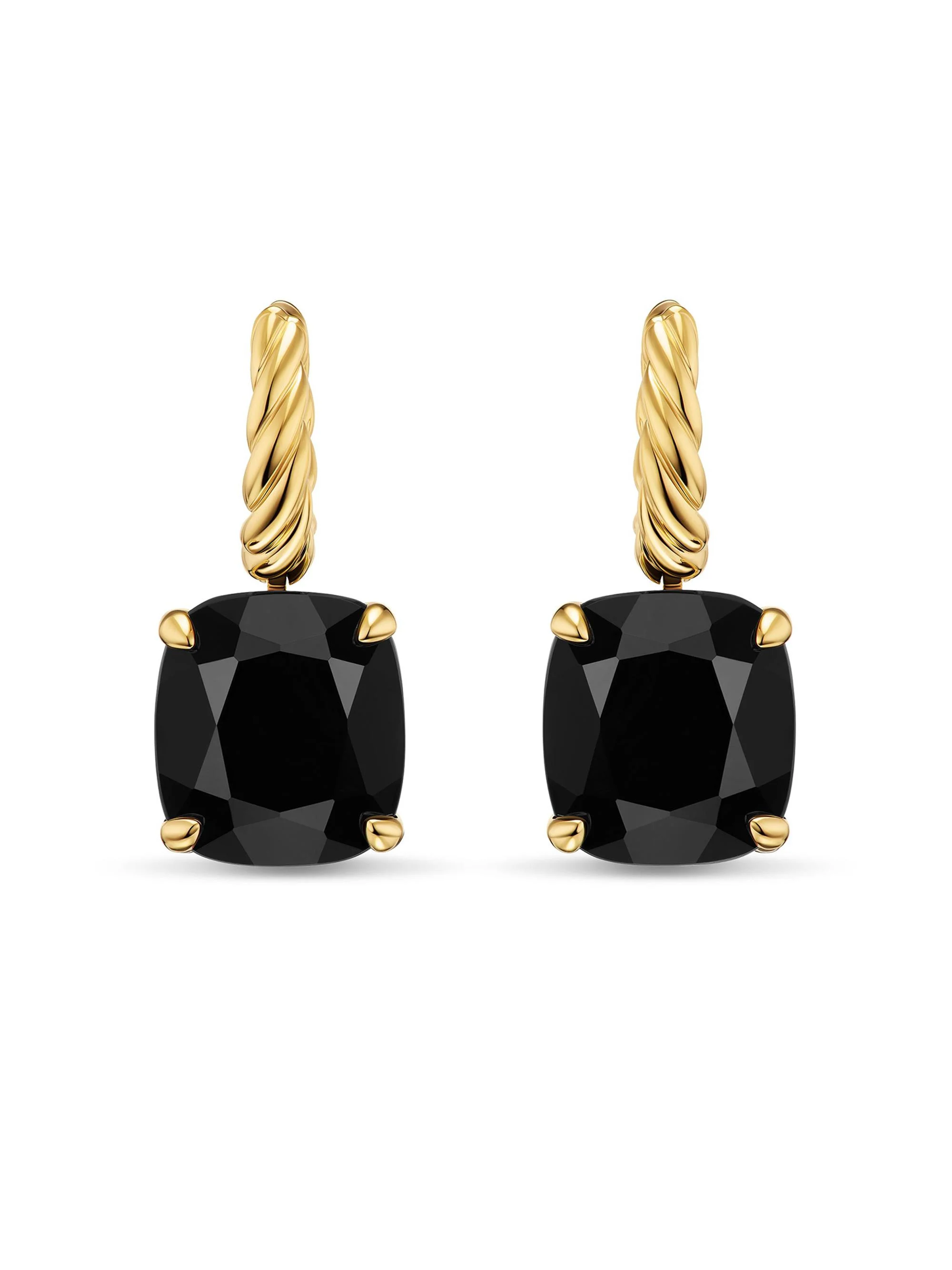 Women's Marbella Drop Earrings in 18K Yellow Gold - Black Onyx - 1