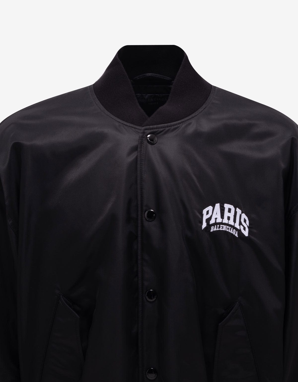 Balenciaga Black Paris Varsity Jacket - SS24 - 5